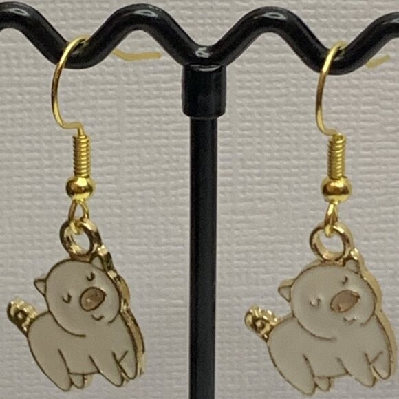 Pig Earring, Gift Idea, Animal Earring, Pig Jewelry, Hog Earring, Hog, Pig - Picture 4 of 4
